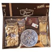 Coffret cadeau Ptes de Gragnano I.G.P. "La Fabbrica della Pasta" - 1 Kg avec assiette en cramique italienne