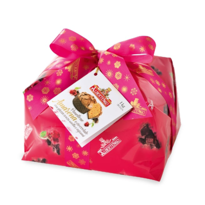 Panettone Cerise amarena et Chocolat "Albertengo" emballé à la main - 1000 gr