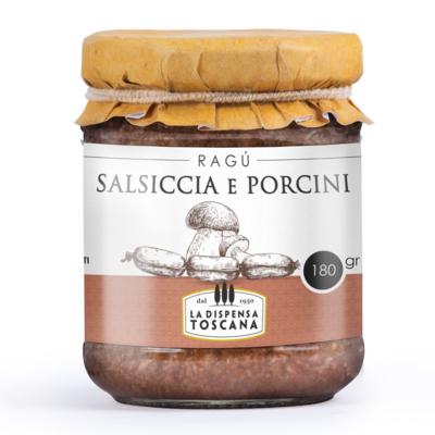 Sauce de Saucisses et Cèpes San Gluten " La Dispensa Toscana " - 180 gr 100% Ragù Italien