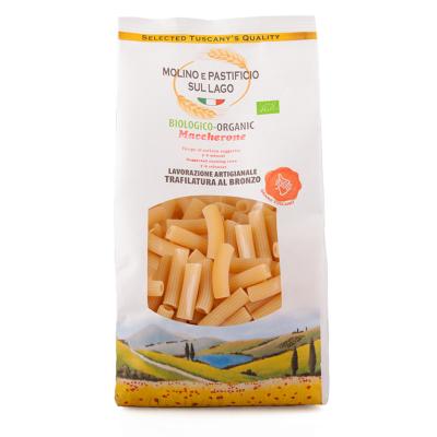 Pâtes BIO Maccheroni " Molino e Pastificio sul Lago " - 500 gr de Pâtes Artisanales Toscanes à Zéro Km