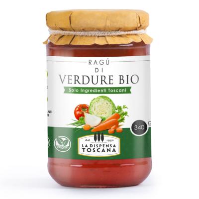 Sauce Ragoût de légumes BIO Végan San Gluten " La Dispensa Toscana "  - 340 gr Uniquement des ingrédients Toscans