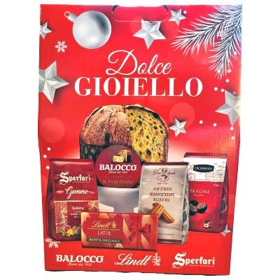 Coffret cadeau gourmand " Dolce Gioiello " avec Panettone Balocco - Idée Cadeaux de Noël