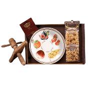 Coffret cadeau Pâtes de Gragnano I.G.P. "La Fabbrica della Pasta" - 500 gr avec Assiette - Décoration Fruit