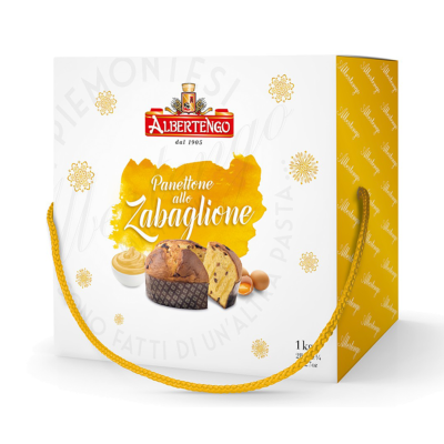 Panettone au Sabayon Sans glaçage "Albertengo" en boite - 1000 gr